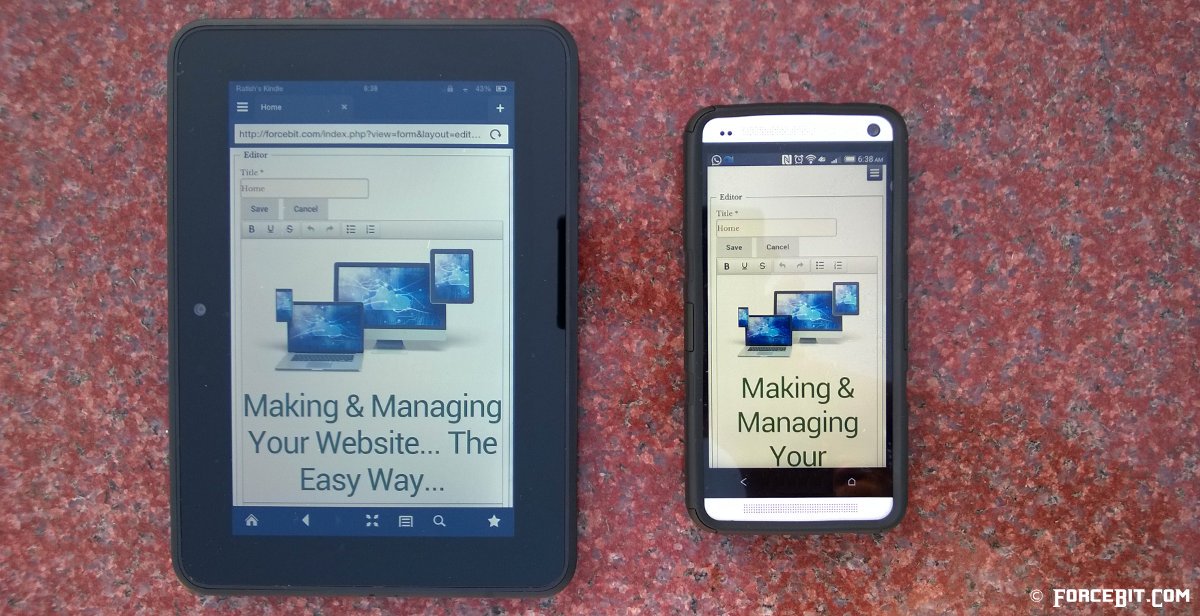 Edit Website On Mobiles And  Tablets